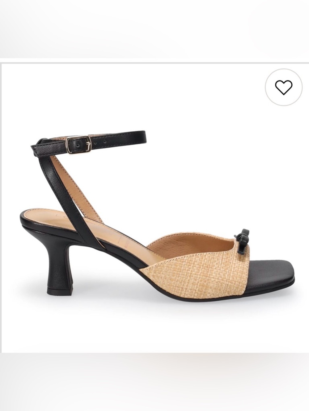 LC Lauren Conrad Black and Natural Slingback Sandals EUC Size 9.5 - Picture 5 of 5